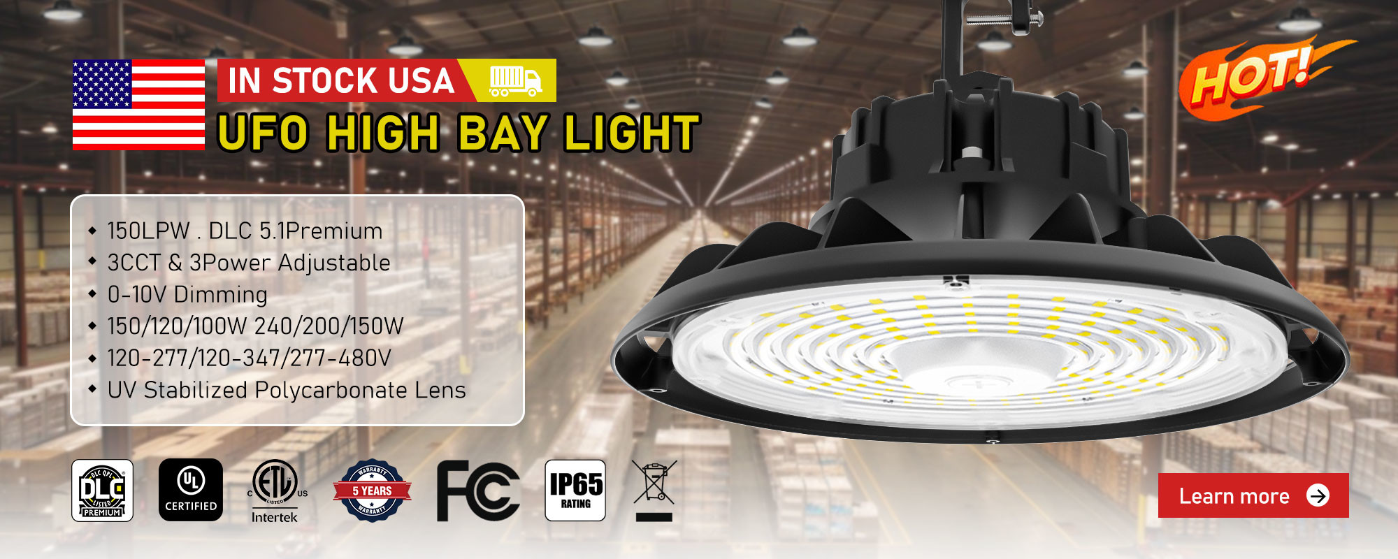 qualità Luce LED UFO Highbay fabbrica