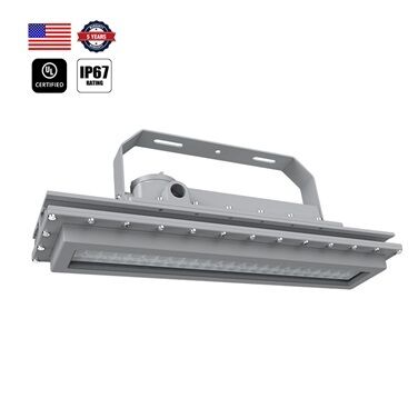Luce a prova di esplosione a LED progettata per l'illuminazione di luoghi industriali pericolosi con potenza compresa tra 40W e 300W